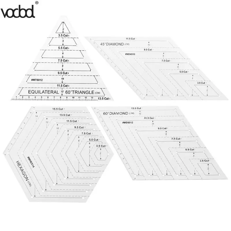 Высококачественная прозрачная акриловая Лоскутная рулетка линейка для