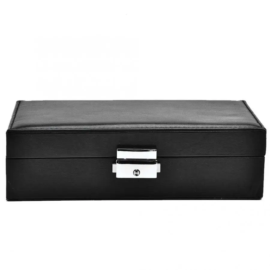 Portable PU Leather Earring Bracelet Necklace Ring Holder Large Capacity Jewelry Display Box Organizer Storage Case | Украшения и