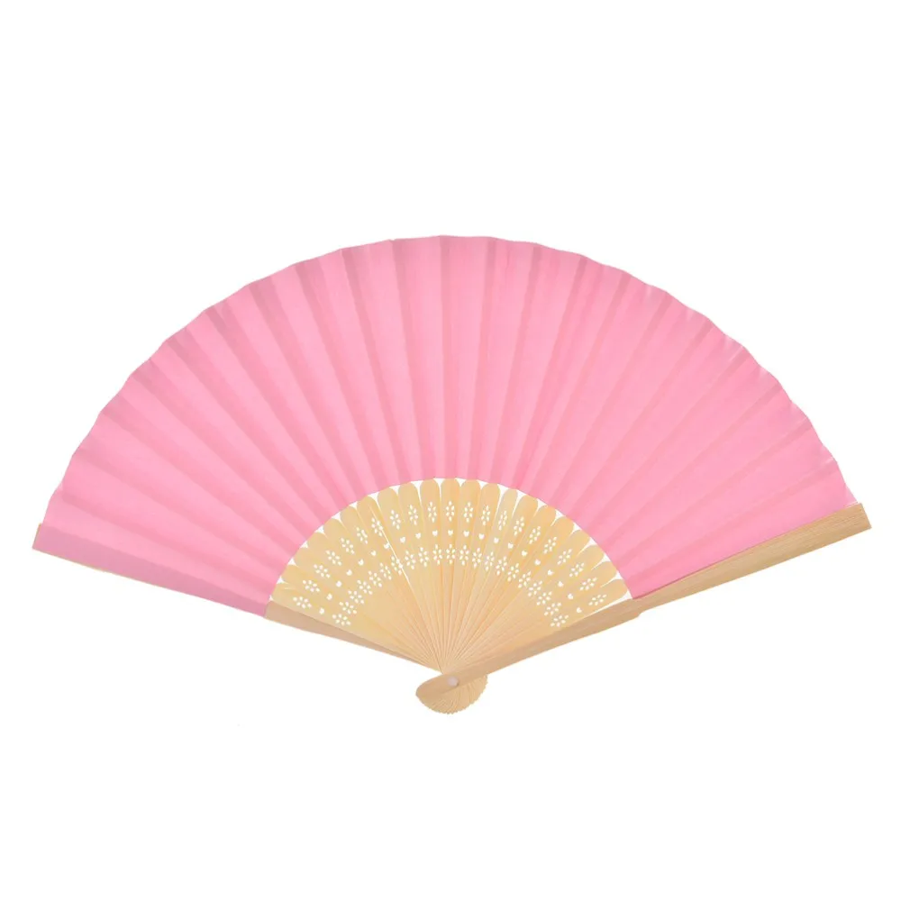 

10PCS Chinese Style Bamboo&Paper Pocket Fan Folding Hand Held Fans Outdoor Wedding Party Favor Event & Party Supplies