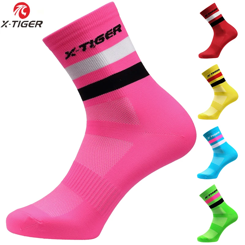 Женские и мужские профессиональные велосипедные носки 7 цветов для дорожного