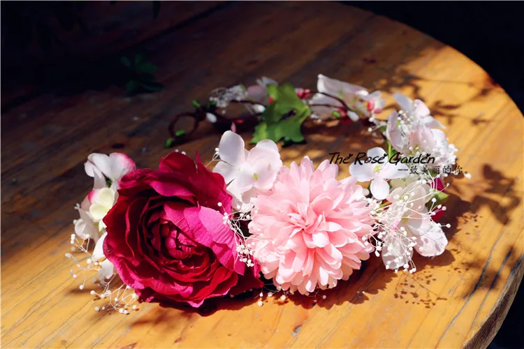 Для женщин леди диадема невесты моделирования цветочный венок гирлянда