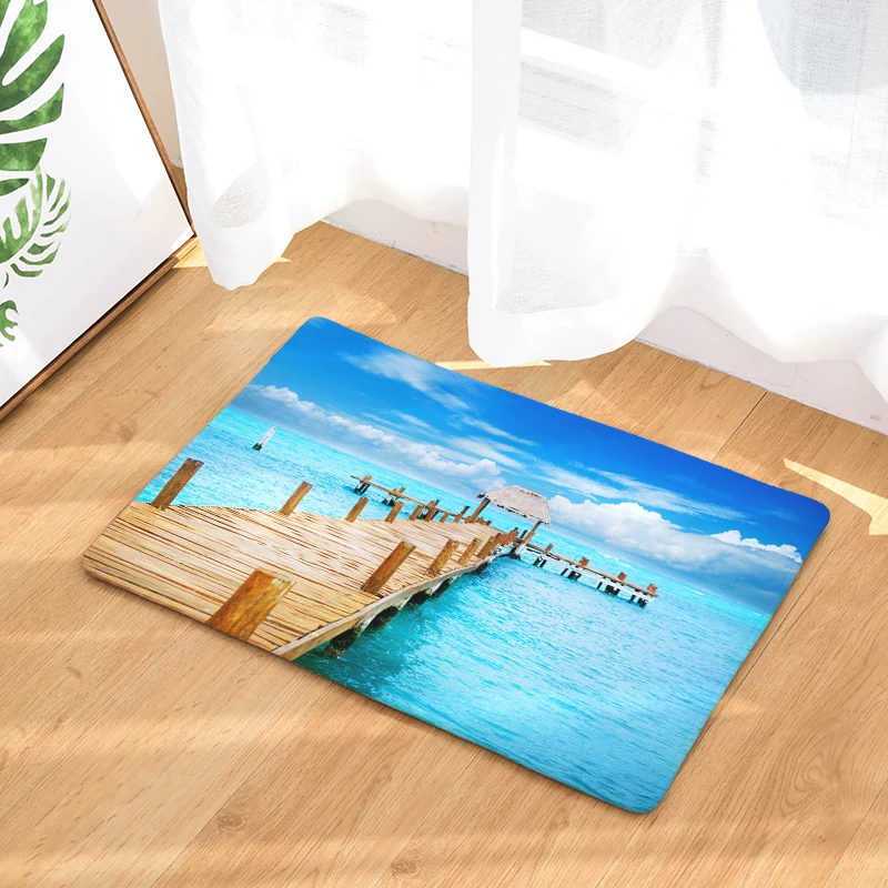 Противоскользящие приветственные коврики с принтом для просмотра прихожей
