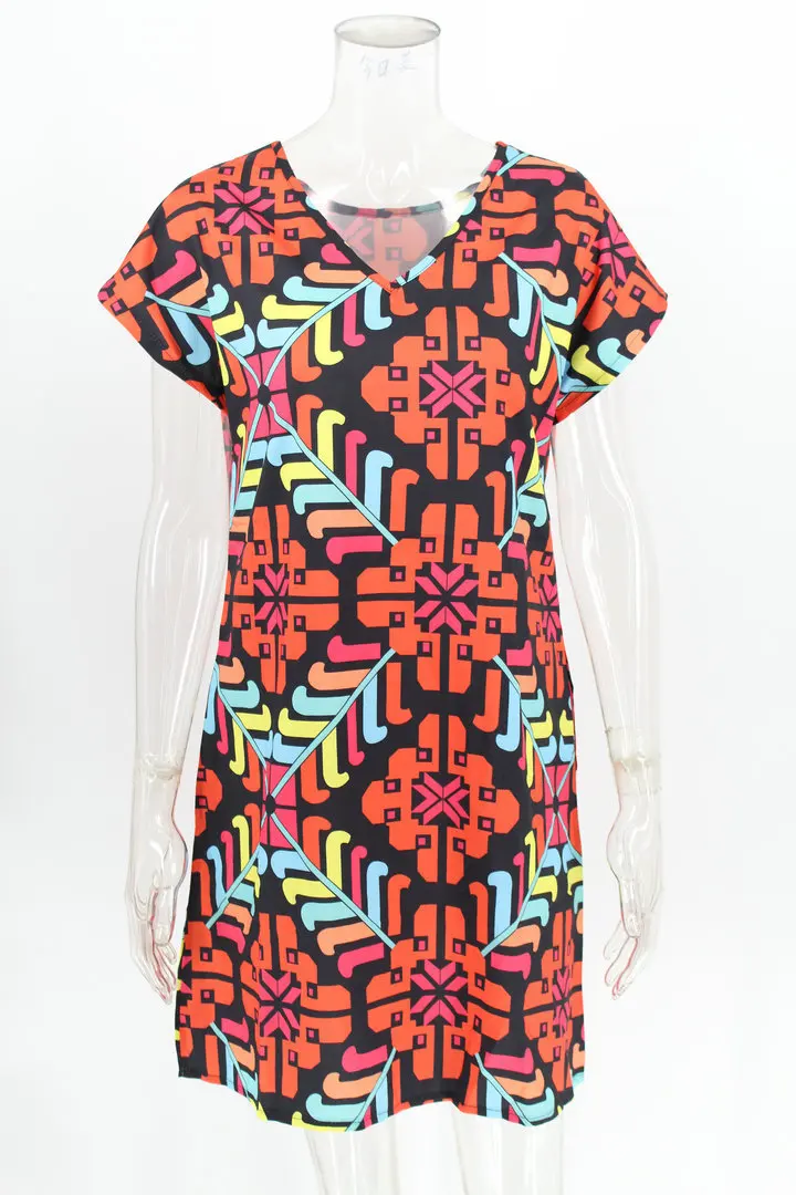 Макси платье Новейшее модное с коротким рукавом Круглый вырез элегантное