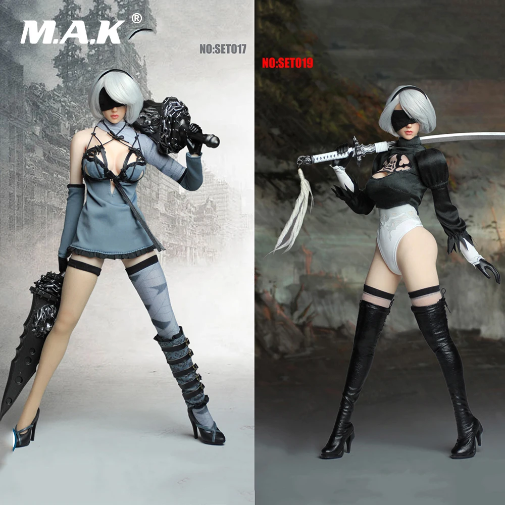 

SET017 PS4 Game 1/6 NieR Automata 2B YoRHa No. 2 Type B, наборы аксессуаров для головы и одежды для 12-дюймовых бледных фигурок