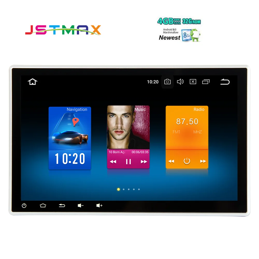 10 2 &quotУниверсальный 1 Din Android 8 0 автомобильный радиоприемник gps Регулируемый ips