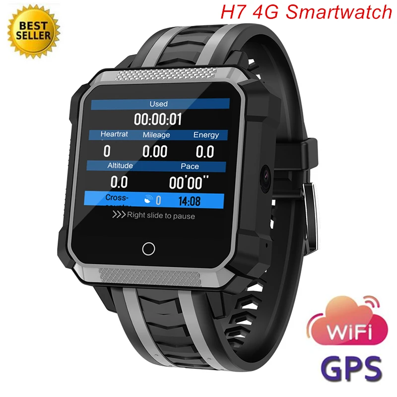 Смарт часы H7 4G мужские пульсометр водонепроницаемые IP68 gps Android 6 0 Барометрический