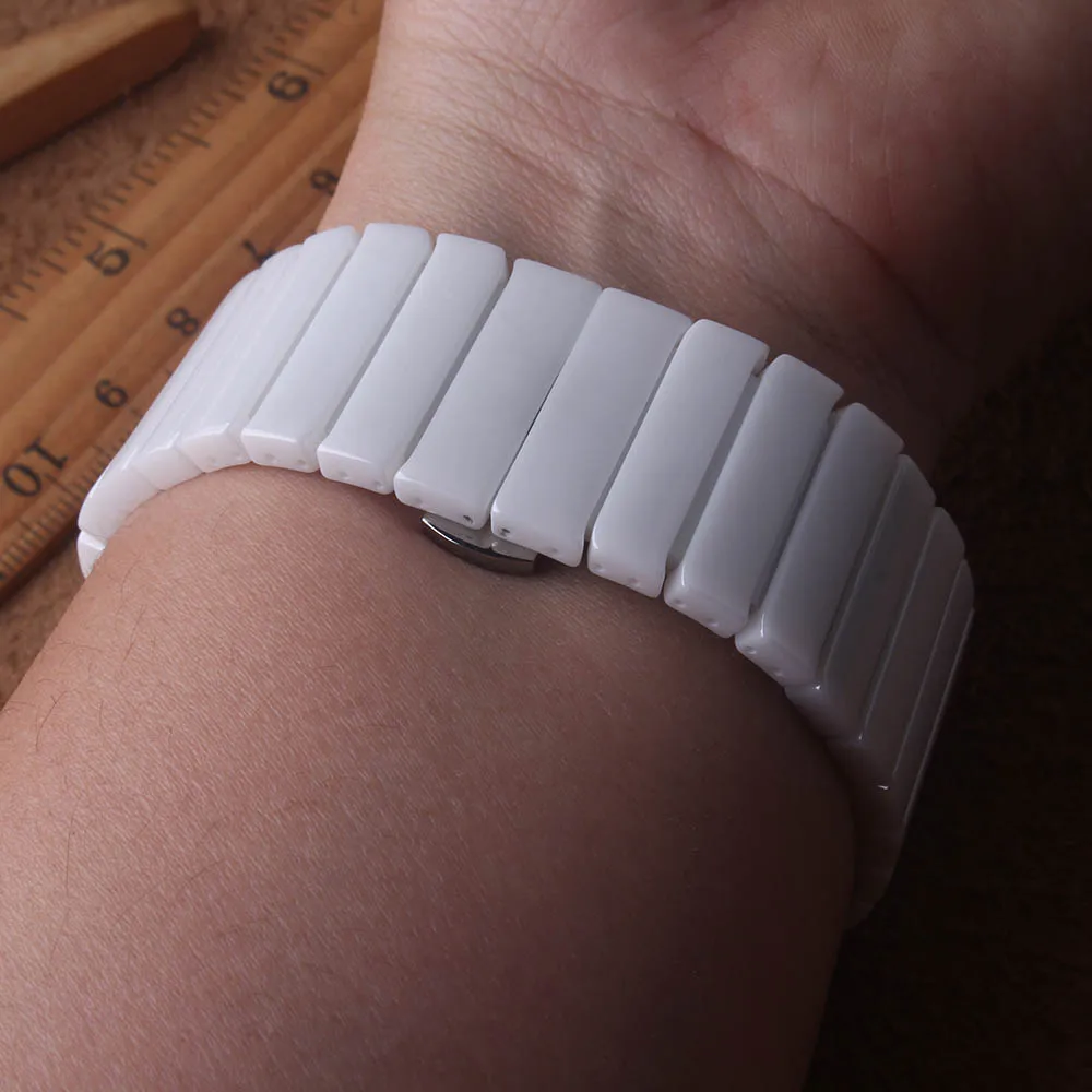 Ремешок керамический для мужских наручных часов браслеты подходит Iwatch 38 42 44 46 мм