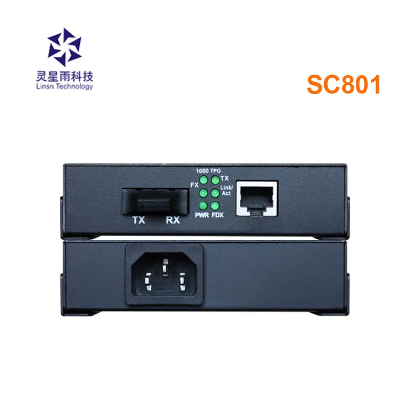 Linsn SC801 одномодовый волоконный Конвертор Ethernet приемопередатчик Светодиодный