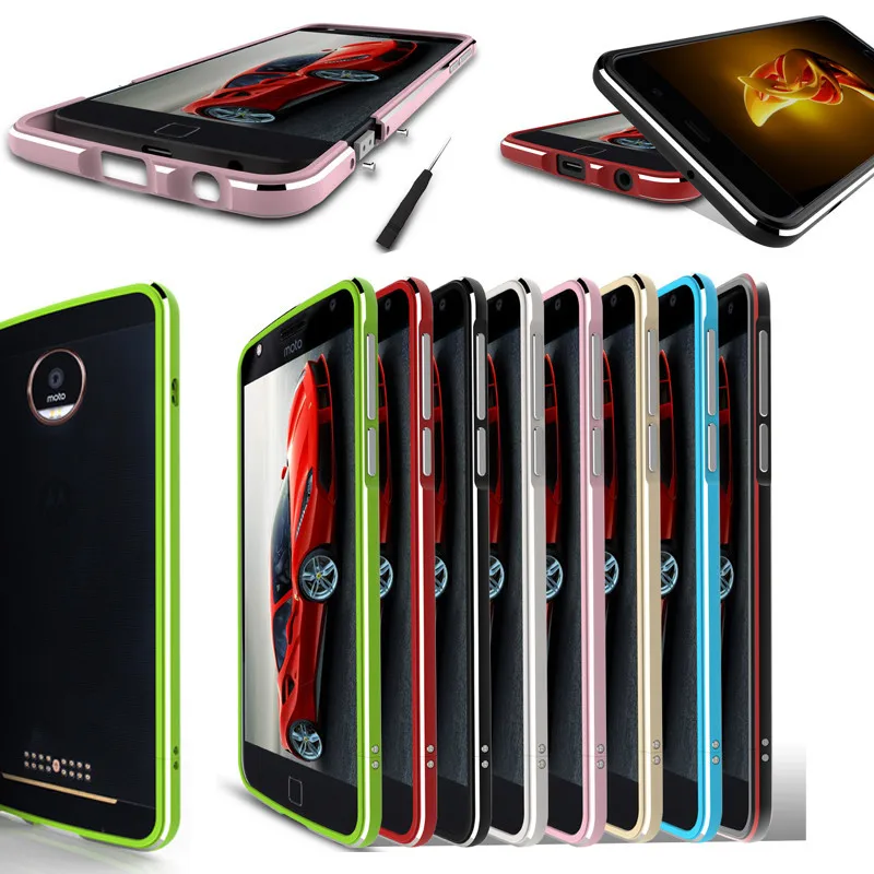 Бампер для Moto Z2 Play Z2Play XT1710 роскошный высоколегкий металлический бампер с рамкой
