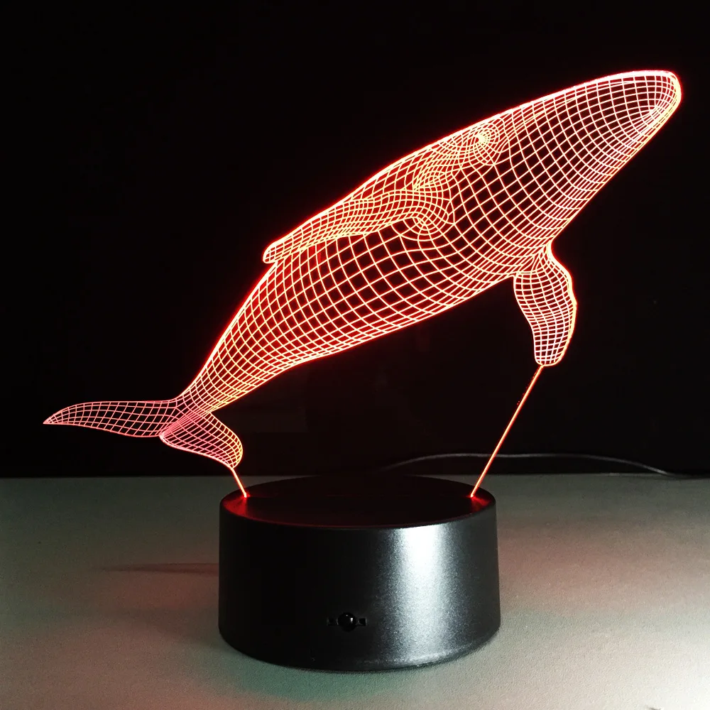 3D светодиодный светильник для кашалота, новинка, светодиодный Usb ночник, лампе-деко, светильники, креативные подарки на день Святого Валентина, свечи ко дню рождения