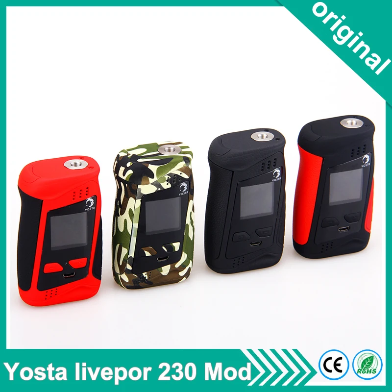 Оригинальный Yosta Livepor 230 бокс мод с 1 33 дюймовым IPS экраном работающим от двух