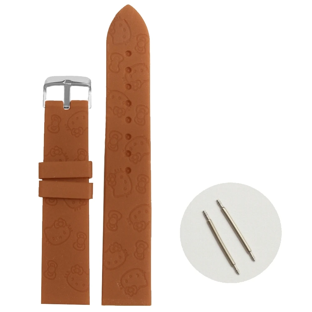 20 мм коричневый цвет Hello Cat мультфильм силиконовые желе резиновые женские Девушки