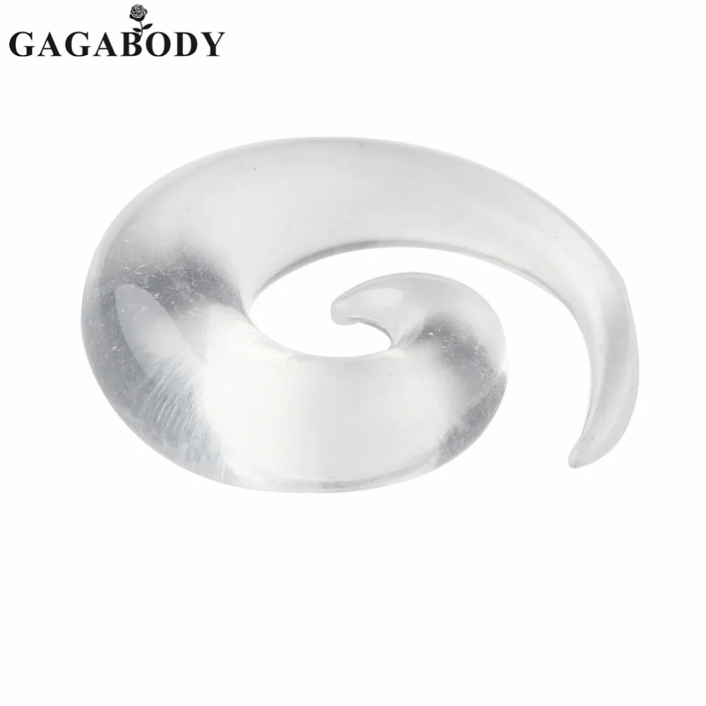 Новейшая 1 пара прозрачная спиральная вставка для туннелей носилки Украшения