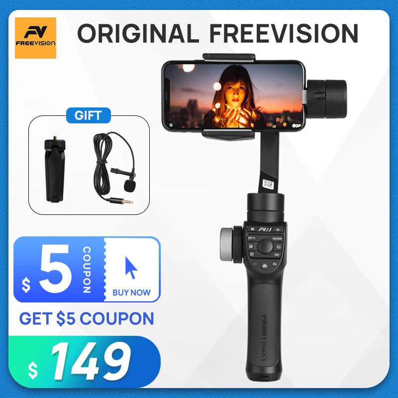 Freevision Vilta-m Pro смартфон карданный 3-осевой Ручной Стабилизатор для iPhone samsung GoPro 7 6 PK Vilta m гладкий 4 Осмо 2