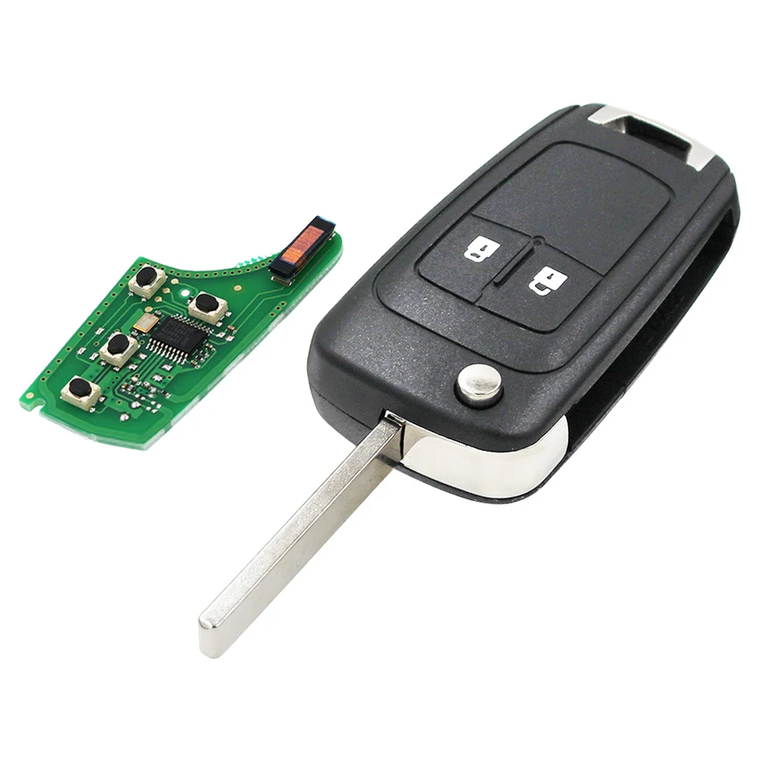 2 кнопки дистанционного ключа автомобиля 315 МГц 433 ID46 чип HU100 для Opel Vauxhall Adam Astra J