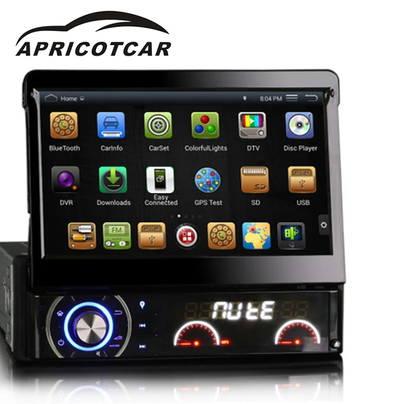 APRICOTCAR 4 четырехъядерный 7 дюймов 1din для универсального Android автомобильный DVD