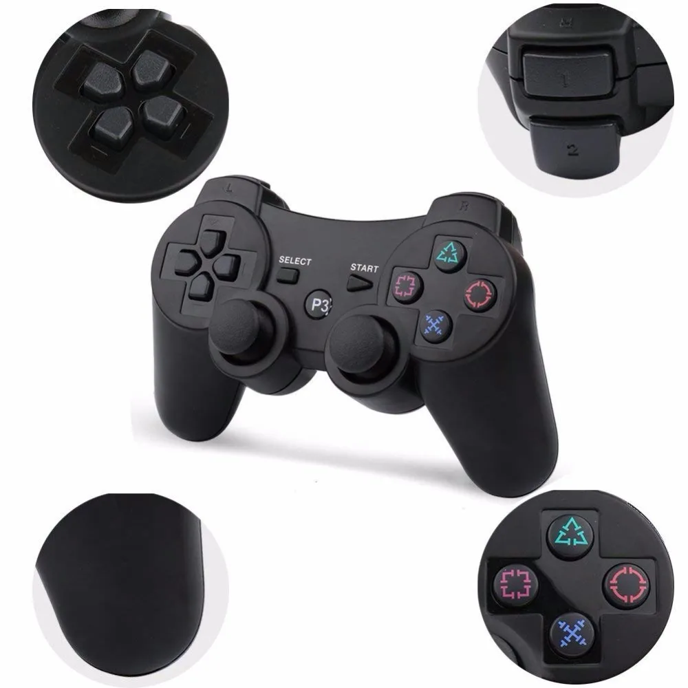 Для PS3 беспроводной контроллер Bluetooth SIXAXIS двойной шок Геймпад Джойстик контроллер для Playstation 3 с зарядным кабелем