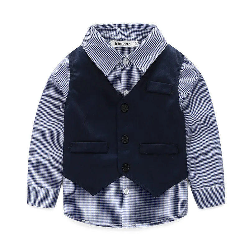 2019 комплект одежды для маленьких мальчиков осенний хлопковое детское платье с