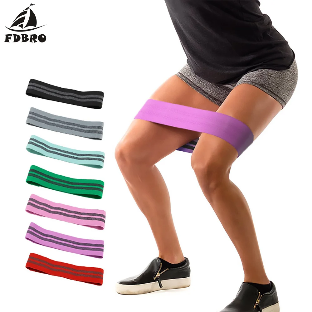 FDBRO ноги бедро ягодицы приседание полосы нескользящий дизайн попой полоса хип