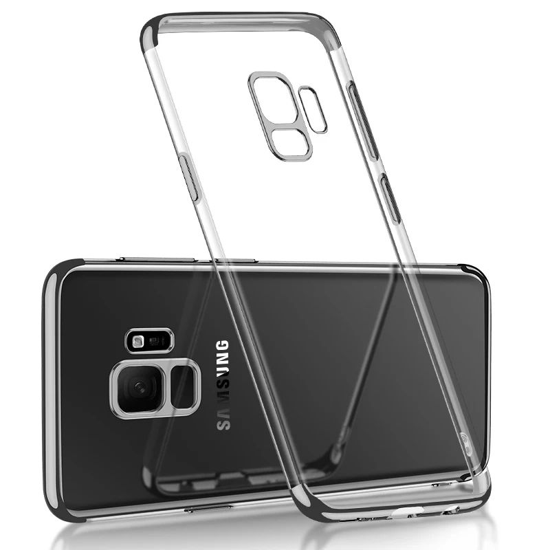 Soft Case for Samsung Galaxy A7 A6 A8 J4 J6 2018 A750 S8 S9 Plus S6 s7 edge Note 5 8 9 J2 A3 A5 2017 Clear TPU Plating Cover | Мобильные