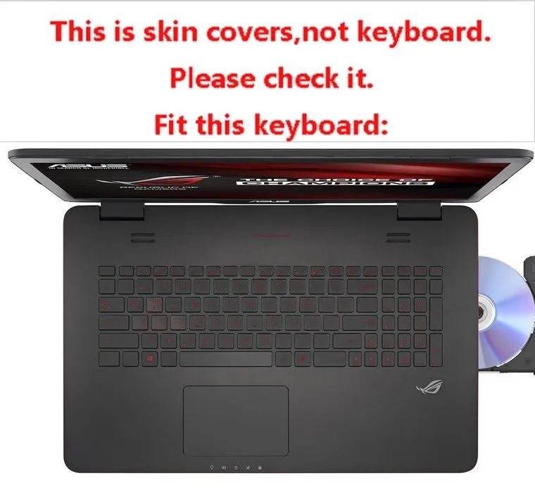 Высокопрозрачная Защита клавиатуры из ТПУ для ASUS GL771 GL771JW GL771JM G771 G771JW 17,3 дюйма