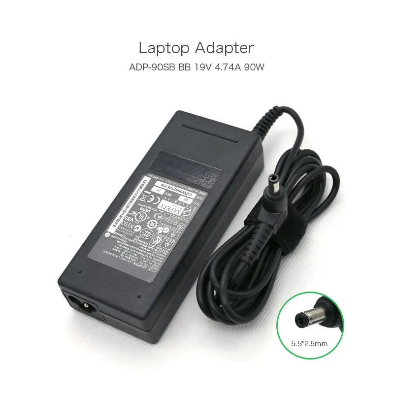 

19V 4.74A 90W 5.5*2.5mm ADP-90SB BB ADP-90CD DB Power Adapter Charger for ASUS G1S G2K G2S G2 G2PC G2PB G1 ADP-90CD CB Laptop