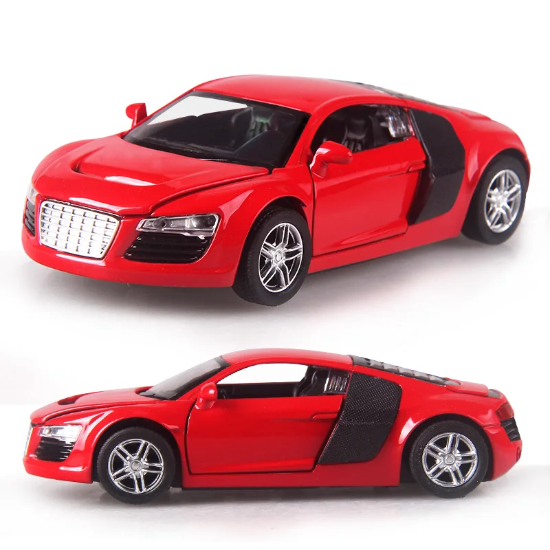 Модель автомобиля audi R8 1:32 со звуком и подсветкой 14 см 4 цвета|alloy car|pull backdiecast models |