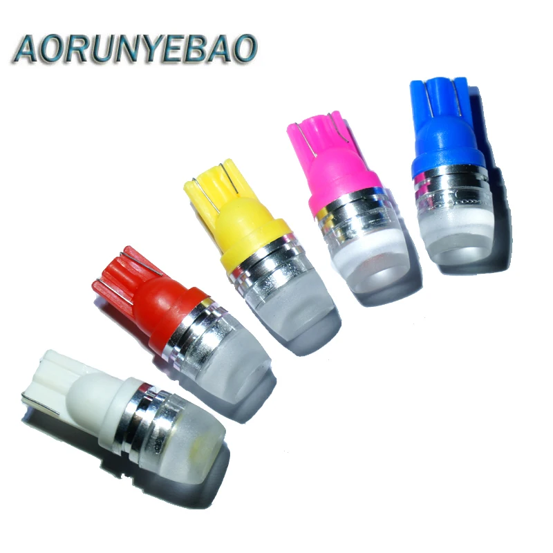 Aorunyebao 4 шт. T10 светодиодный ламп с 3014SMD 2 светодиодный 194 168 192 W5W клиновидные светодиоды для автомобиля лампы 12 V Белый красный, голубой и розовый автомобильные Габаритные фонари