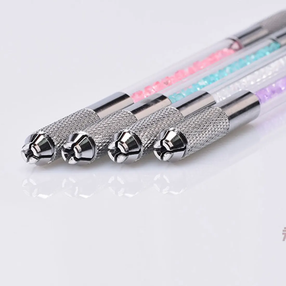 Лучшие продажи ручной двуглавый Кристалл акриловая Татуировка ручка Microblading