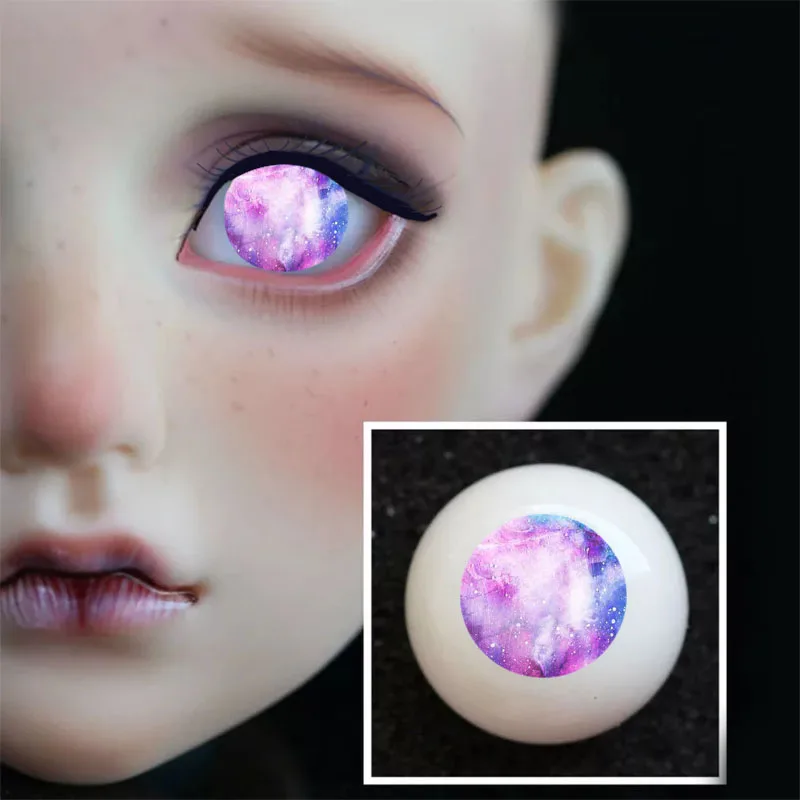 Новинка 1 пара DIY акриловые глаза BJD 8 мм 10 12 14 16 18 20 цвета розового и фиолетового