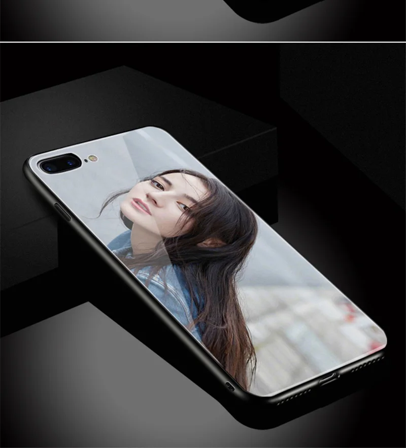 Персонализированные чехлы для телефонов на заказ для iPhone 6 6S 7 8 Plus Xs Max Xr X стекло задняя крышка TPU DIY шаблон пользовательские фото Pic крышка