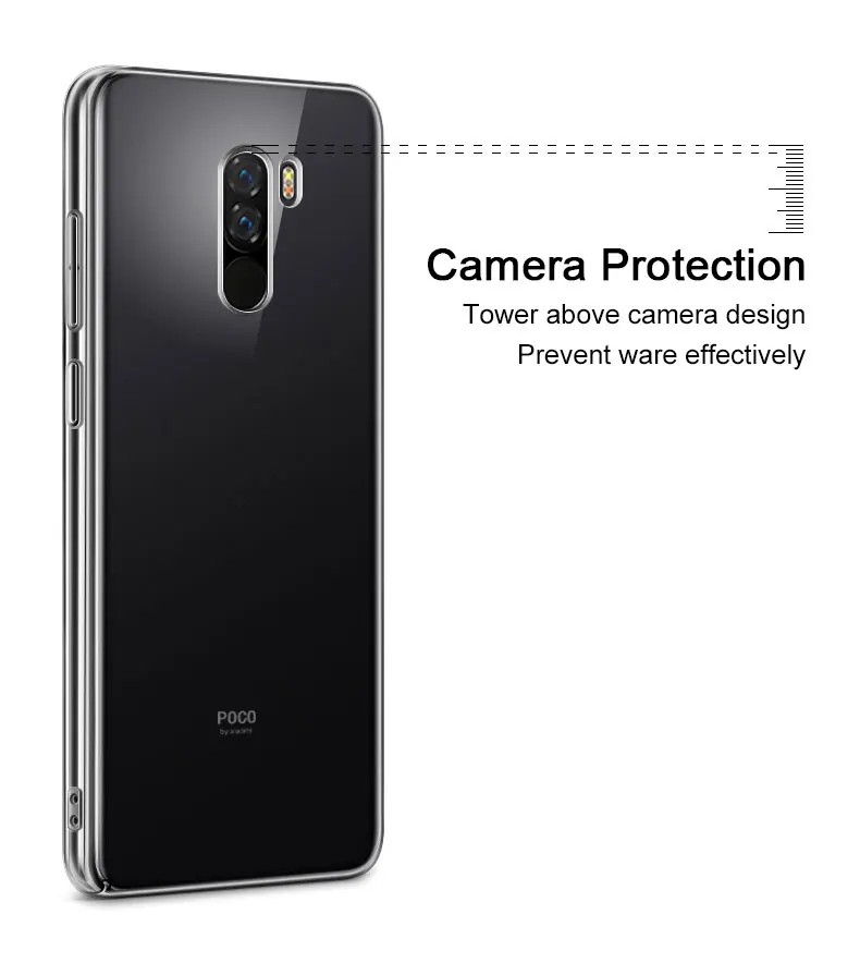 Для Xiaomi Pocophone F1 чехол IMAK Прозрачный износоустойчивый жёсткий чехол из ПВХ с украшением в виде кристаллов крышка для Xiaomi Pocophone F1 6,18''