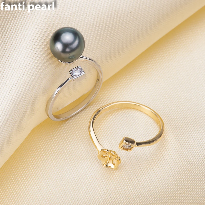 Самодельное жемчужное кольцо из серебра 925 пробы аксессуары натурального