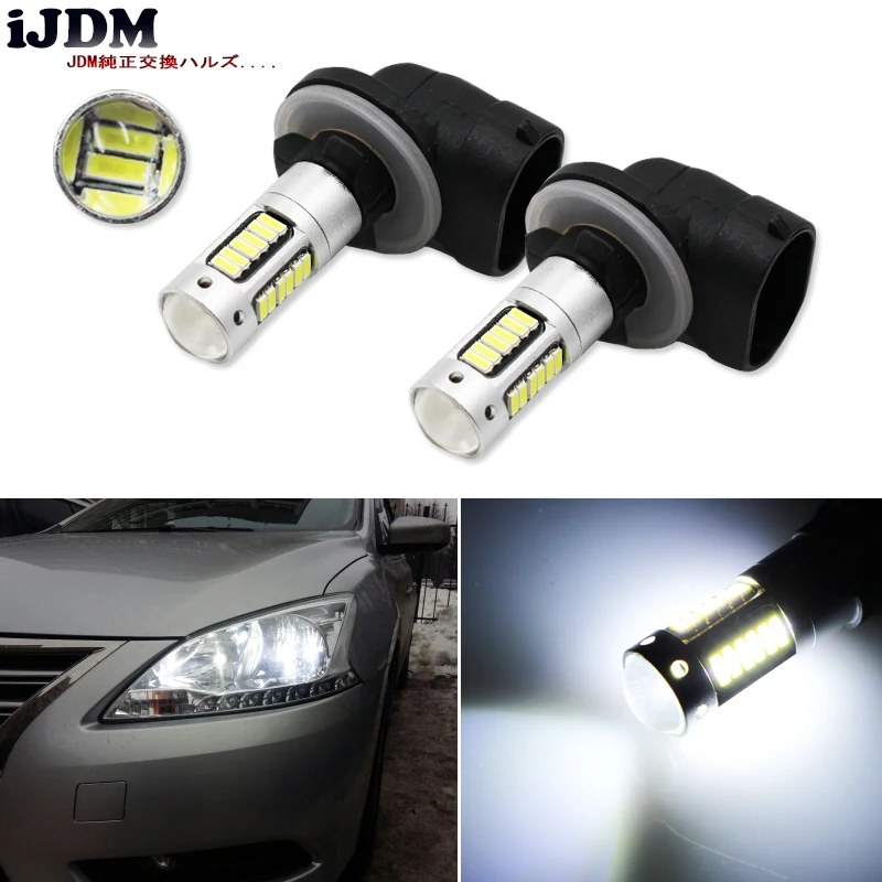 

iJDM High Power 6500K Белый 30-SMD 4014 881 889 H27 Сменные светодиодные лампы для автомобильных противотуманных фар, лампы ok DRL, автомобильные светодиоды 12 В, желтый/красный