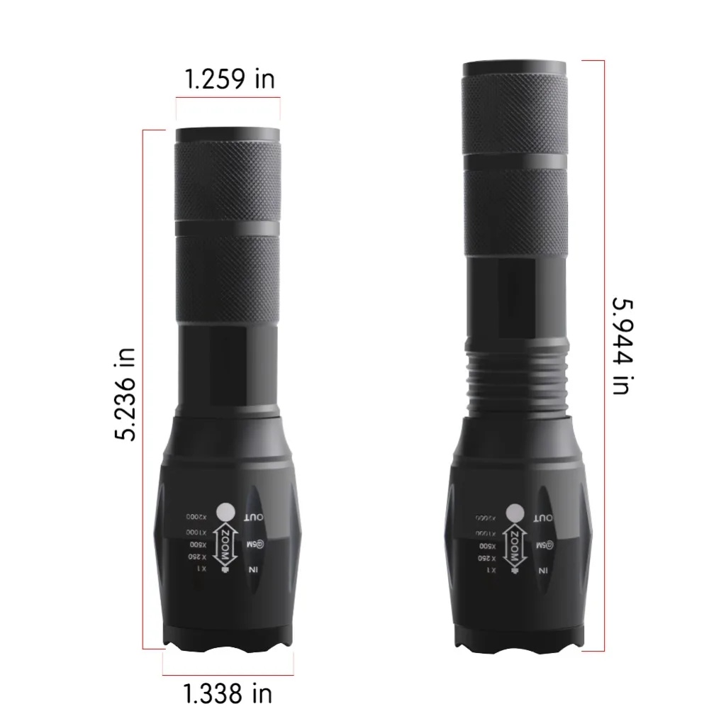 Фонарь PANYUE Traffic red baton полицейский тактический фонарь 3800LM мощный светодиодный