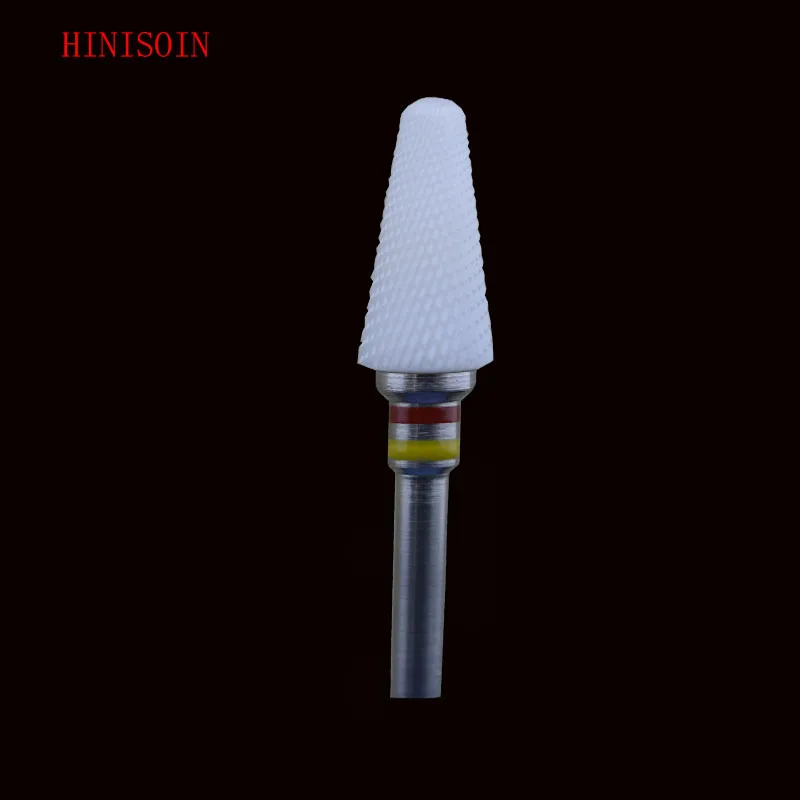 

5Pcs Conical Shape - White Zirconia Ceramic Dental Lab Burs - Cross Cut ISO 272 (XXF) 0802.060