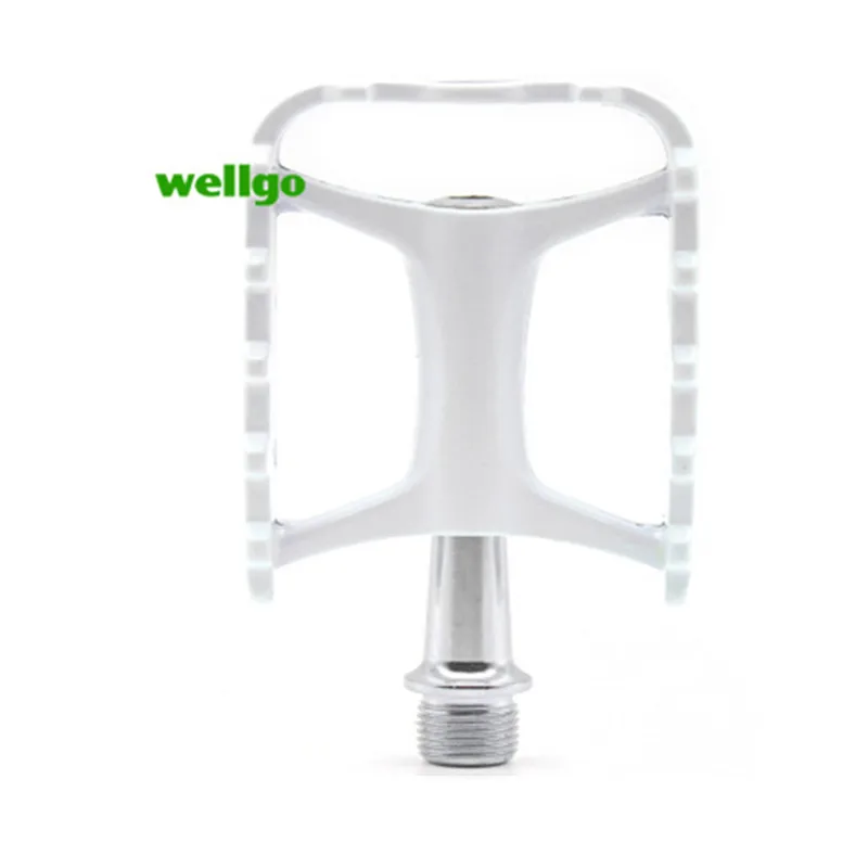 white Wellgo Vig M111 подшипник из алюминиевого сплава может быть оснащен светоотражающим листом небольшой и легкий дорожный для складной велосипедной педали - Цвет: white