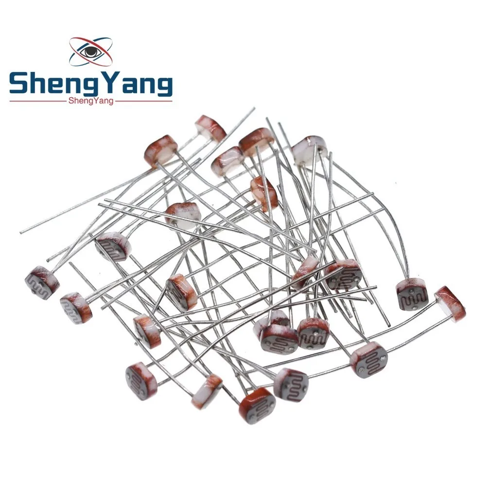 20 шт LDR фото светильник чувствительный резистор фотоэлектрический фоторезистор