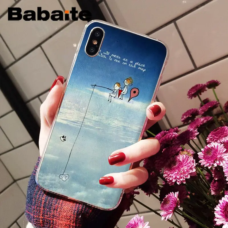 Babaite мягкий чехол для телефона с акварельным рисунком iPhone 5 5Sx 6 7 7plus 8 8Plus X XS MAX