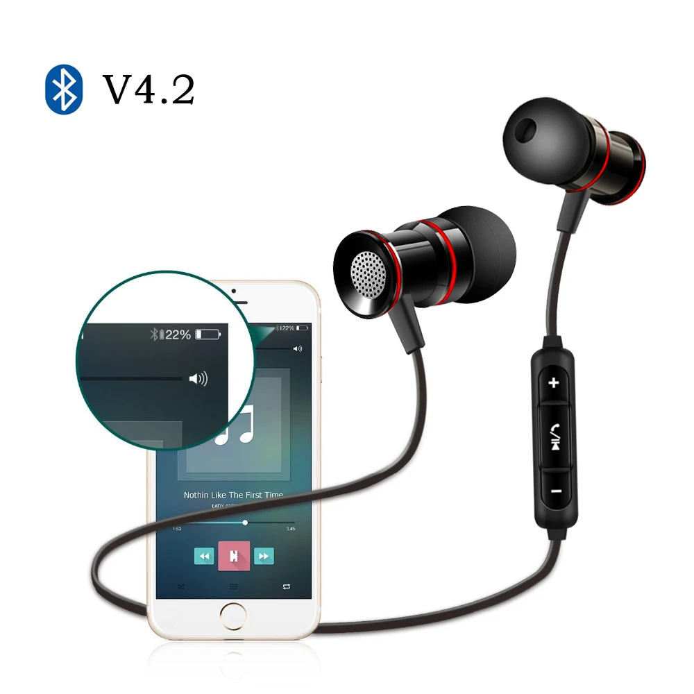 Simvict BM9 беспроводные наушники Bluetooth V4.2 спортивные металлическая гарнитура стерео
