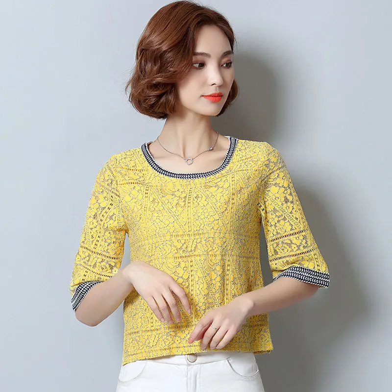 2018 летний корейский модный женский укороченный топ и блузки с коротким рукавом