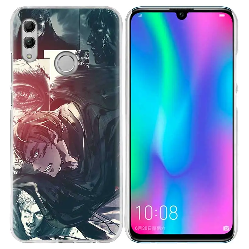 Обувь для косплея по аниме «атака на Титанов» аниме чехол для huawei Honor 8X Y9 9 10 Lite Play 7C 8C 8S 8A фотоаппаратов моментальной печати 7S 7A Pro V20 20i Y6 Y7 Y5 жесткий чехол из ПК для телефона - Цвет: 08