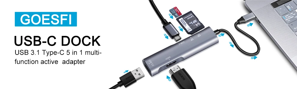 Док-станция для macbook/pro/ air/ipad pro hp Dell Thinkpad huawei Matebook 13/E/X Dock USB C/Thunderbolt 3-HDMI Hub