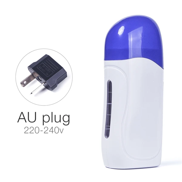 Blue AU 220 V/110 V Электрический нагреватель воска Эпилятор Rolling картридж для депиляции воском лазерная эпиляция женский эпилятор для Бритья Инструмент розового и голубого цвета - Цвет: Blue AU