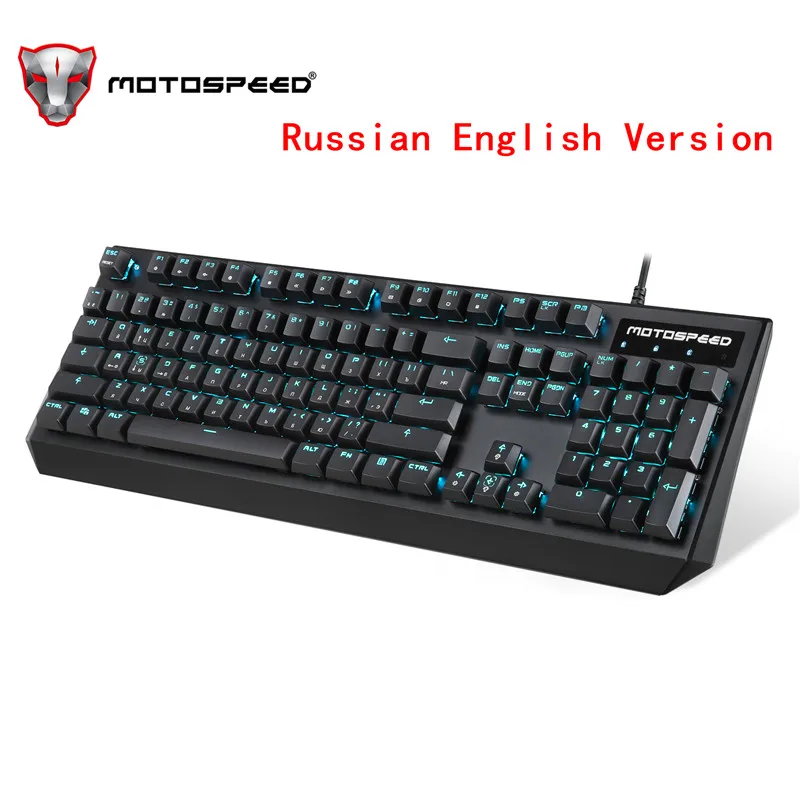 Motospeed CK95 Wried USB игровая механическая клавиатура 104 клавиш синий переключатель