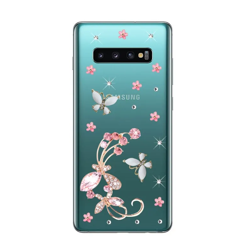Чехол для телефона Samsung Galaxy S10 Plus S20 Ультра чехол с цветами Прозрачный A21s Note 8 20 S10e A22
