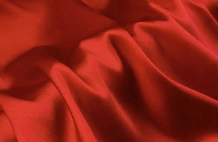 

Howmay 100% pure silk fabric satin 16.5m/m 114cm 45" orange red 11# color for scarf women's dress bedding sheet pillowcase