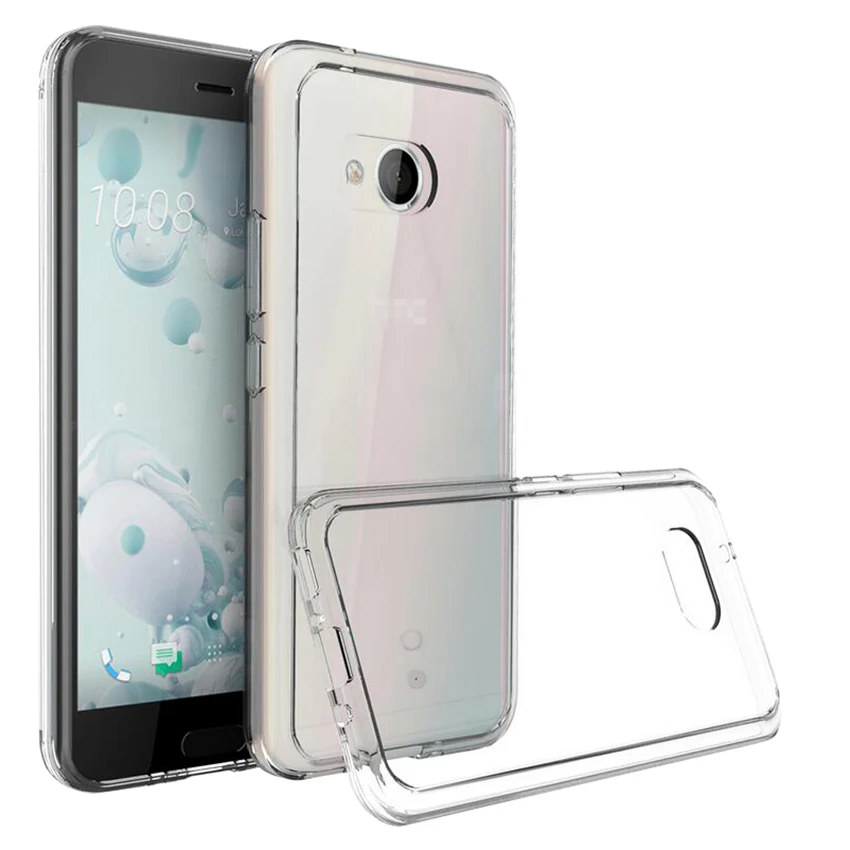 Zerosky для htc U11 чехол Гибридный ТПУ бампер рамка Прозрачный жесткий акриловый