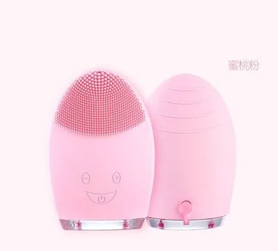 Многофункциональное электрическое очищающее устройство для лица USB перезаряжаемая щетка для удаления угрей щетка для уборки лица машина для ухода за кожей Инструменты - Цвет: Серебристый