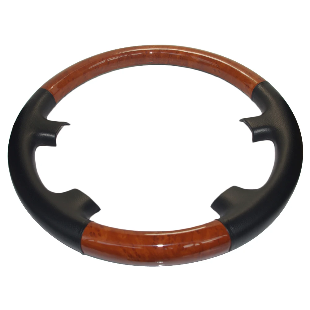 Кожаный чехол для руля из коричневого дерева 2003-2007 Toyota Land Cruiser FJ100 4700 Prado FJ120 Lexus LX470